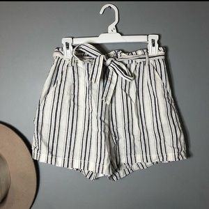 Striped Linen Shorts